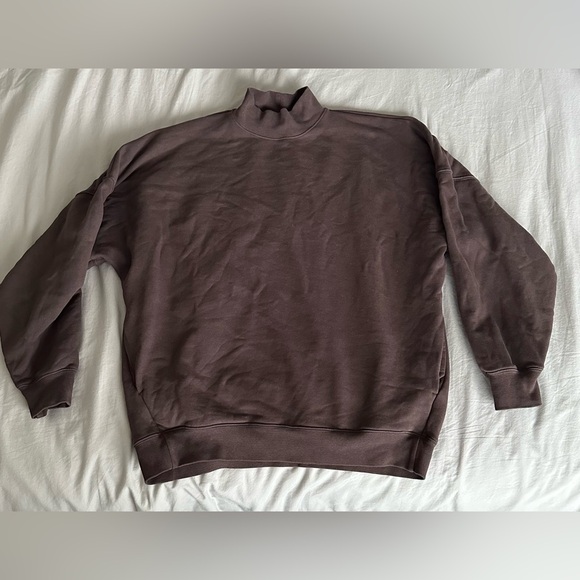 The Group by Babaton Mockneck Sweatshirt - Rich Mocha Brown - Picture 4 of 5